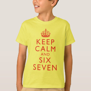 Keep Calm Six Seven Meme Viral Humor Apparel T-Shirt