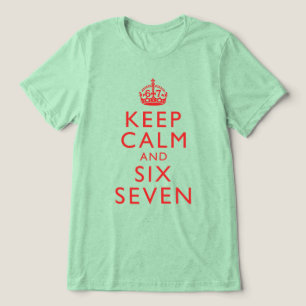Keep Calm Six Seven Meme Viral Humor Apparel Tri-Blend Shirt
