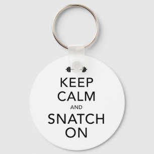 Keep Calm Snatch On Black Key Ring