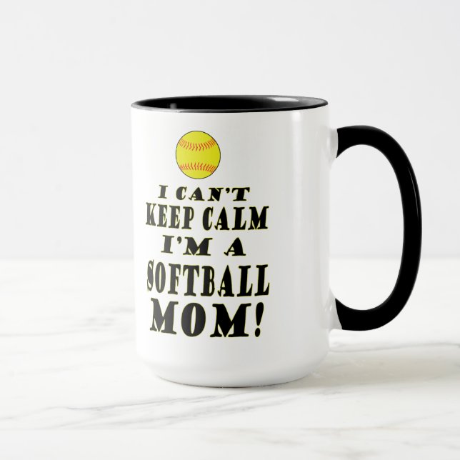 Keep Calm Softball Mug (Right)