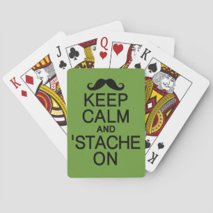 Keep Calm & 'Stache on playing cards