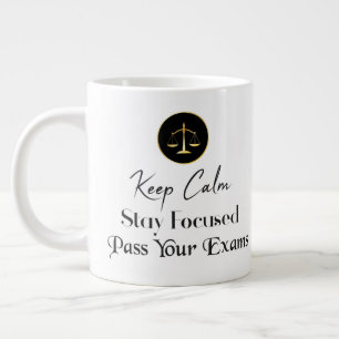 Keep Calm. Stay Focused. Pass Your Exams Large Coffee Mug