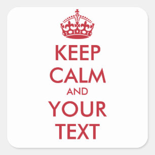 Keep Calm Sticker - personalised text