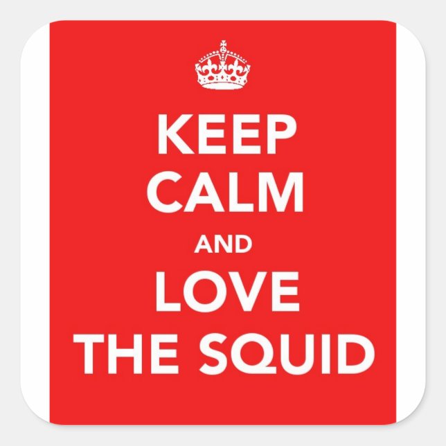 KEEP CALM STICKER - RED (Front)