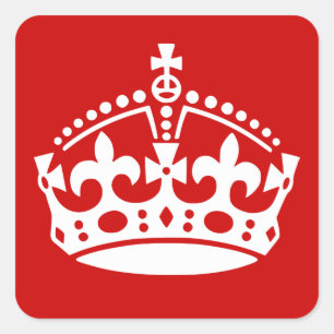 Keep calm stickers with crown icon