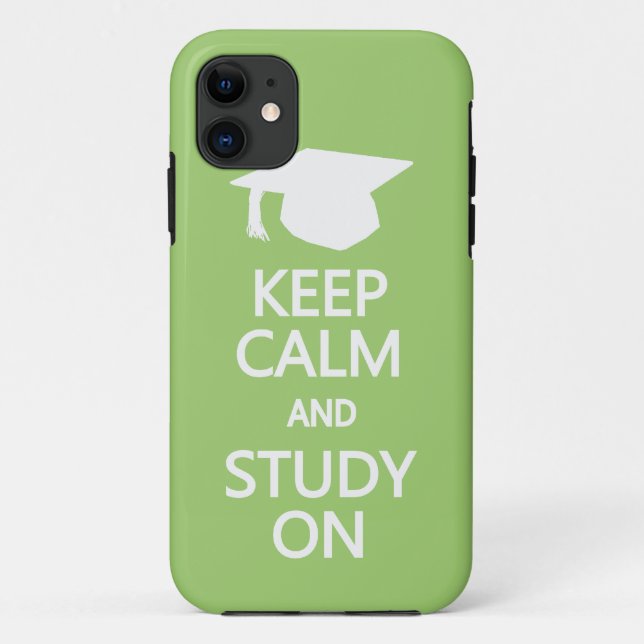 Keep Calm & Study On custom iPhone case (Back)