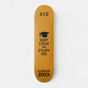 Keep Calm & Study On custom skateboards