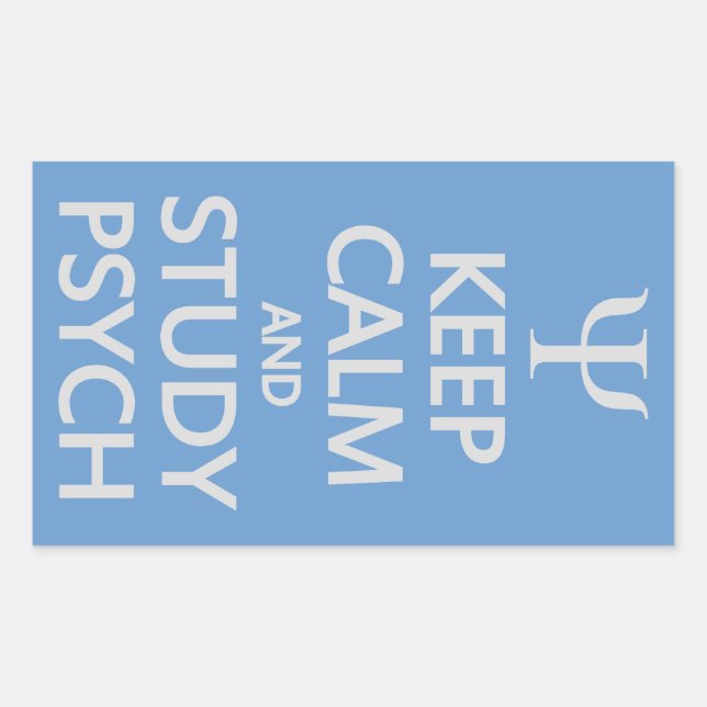 Keep Calm & Study Psych custom stickers (Front)