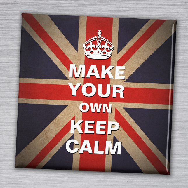 Keep Calm Template - Vintage Union Jack Magnet (Creator Uploaded)