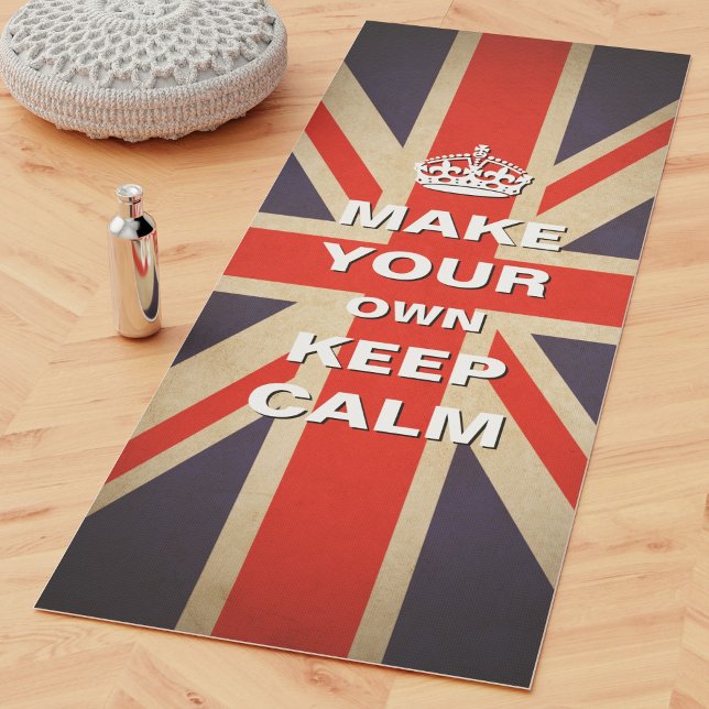 Keep Calm Template - Vintage Union Jack Yoga Mat (Creator Uploaded)