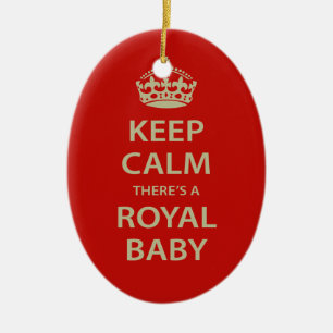 Keep Calm There's A Royal Baby Ceramic Tree Decoration