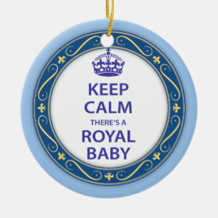 Keep Calm There's A Royal Baby Ceramic Tree Decoration