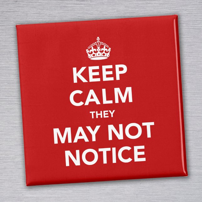 Keep Calm They May Not Notice Magnet (Creator Uploaded)