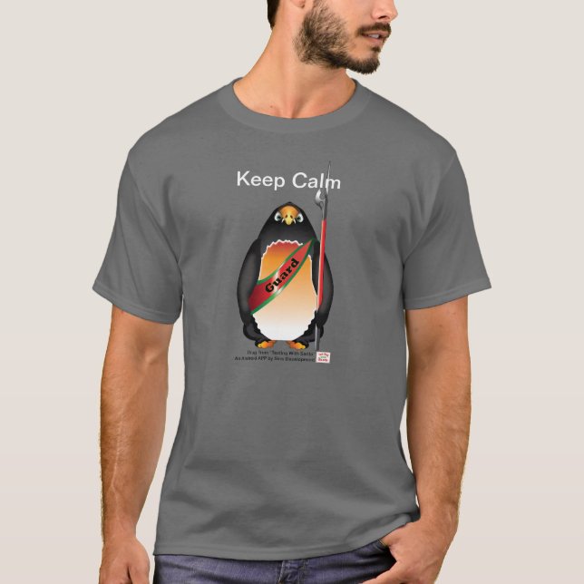 Keep Calm Thug Penguin Guard T-Shirt (Front)
