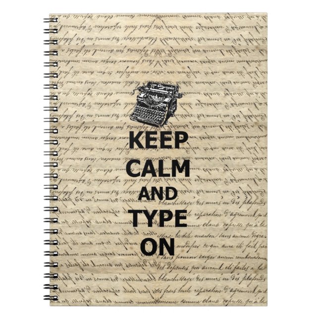 Keep calm & type on notebook (Front)