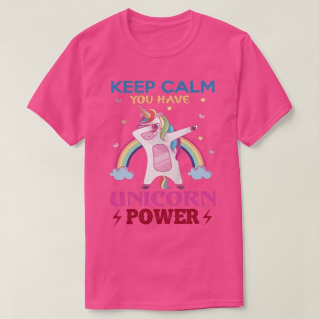 kEEP CALM UNICORN POWER  T-Shirt (Design Front)