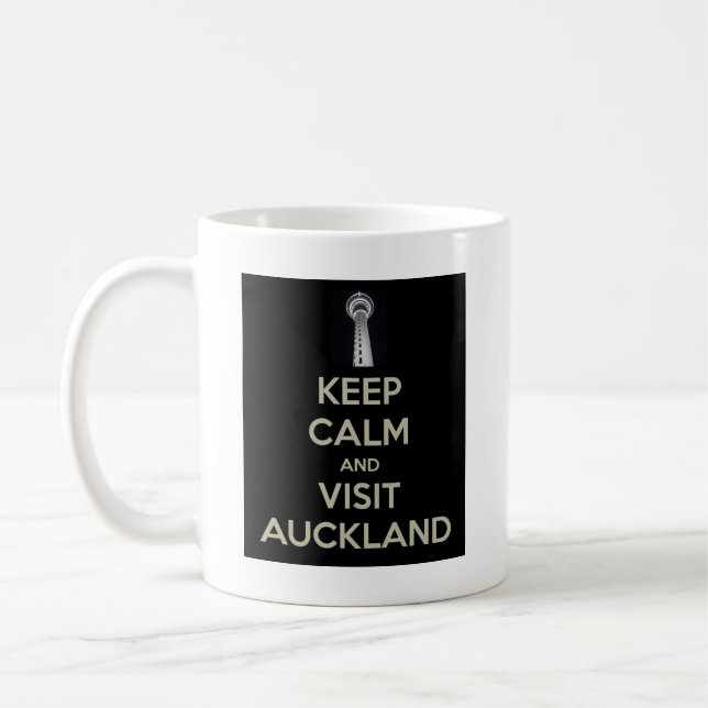 keep calm visit auckland coffee mug (Left)