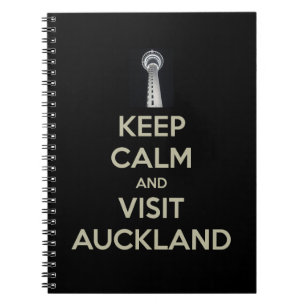 keep calm visit auckland spiral notebook