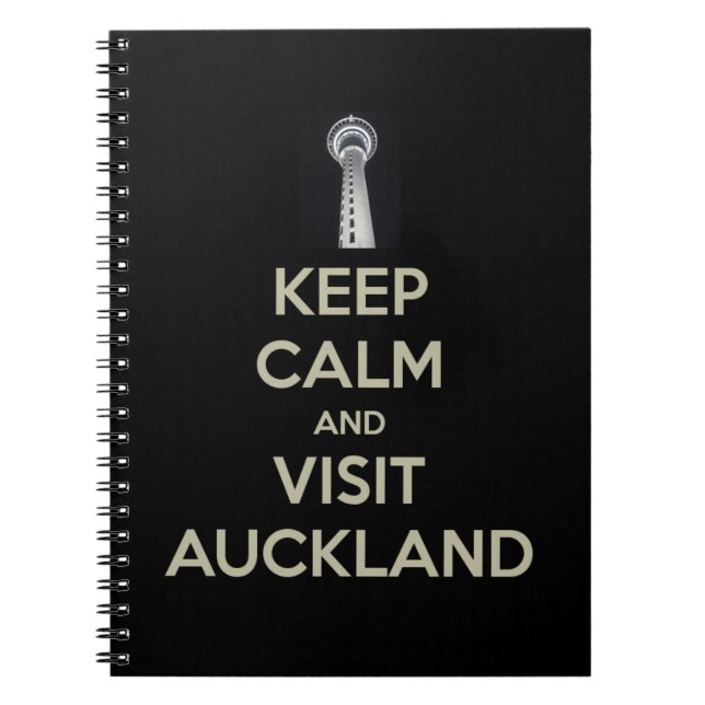 keep calm visit auckland spiral notebook (Front)