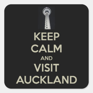 keep calm visit auckland square sticker