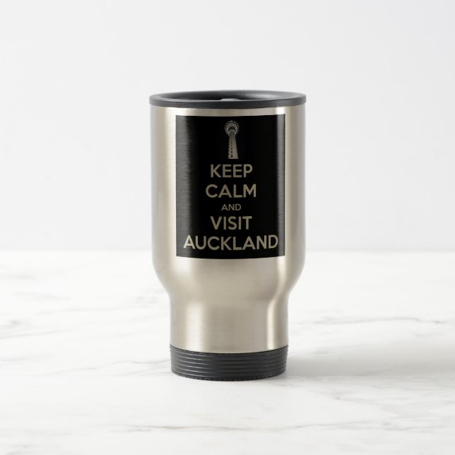 keep calm visit auckland travel mug (Center)