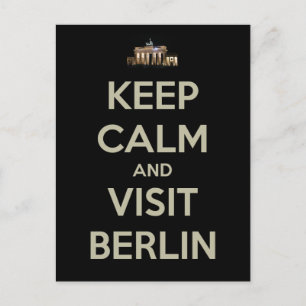 keep calm visit berlin postcard