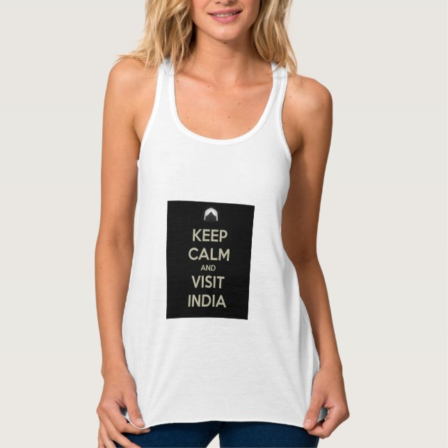 keep calm visit india singlet (Front)