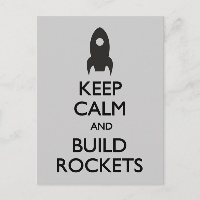Keep Calm Visit Mars postcard (Front)