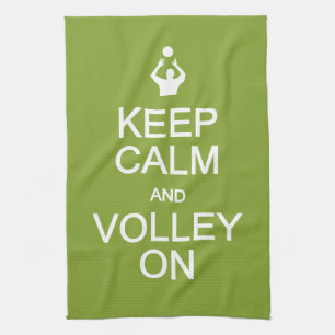 Keep Calm & Volley On custom hand towel