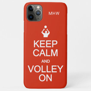 Keep Calm & Volley On custom monogram & colour Case-Mate iPhone Case