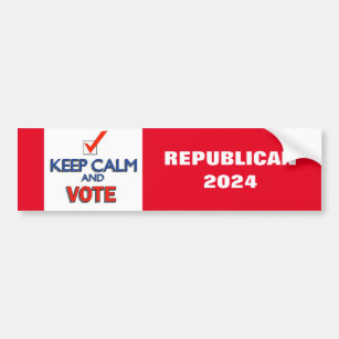 Keep Calm Vote Republican 2024 Bumper Sticker