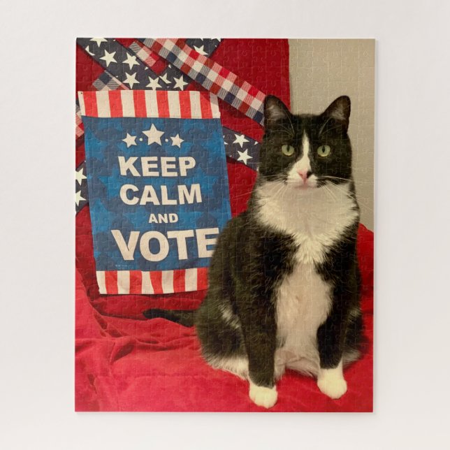 Keep Calm & Vote - With Henri Jigsaw Puzzle (Vertical)