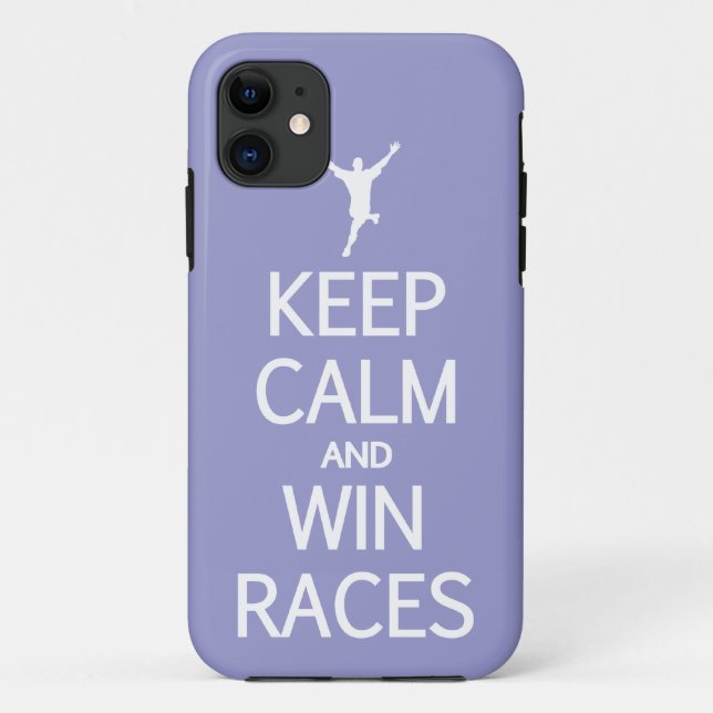 Keep Calm & Win Races custom colour iPhone case (Back)