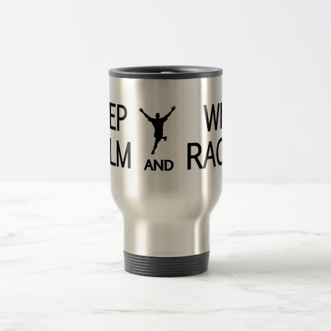 Keep Calm & Win Races mug - choose style, colour (Center)