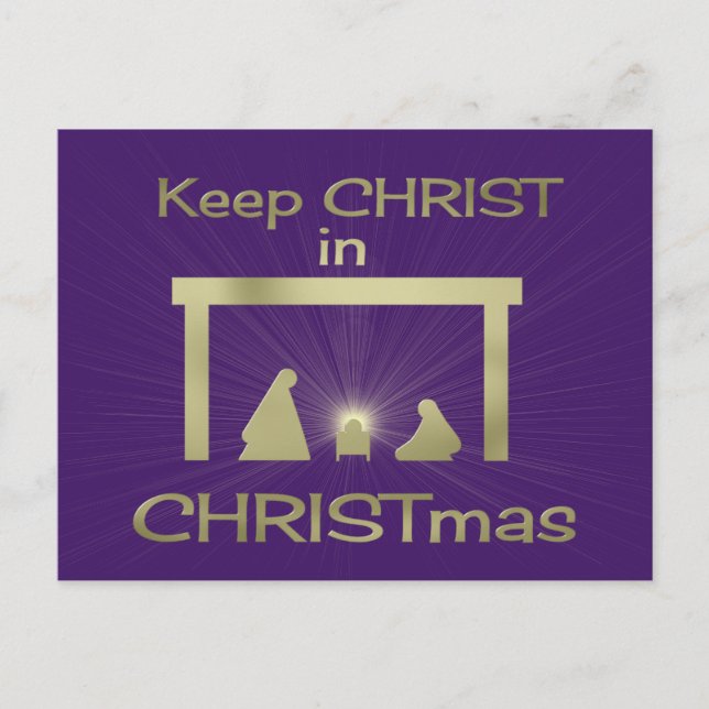 Keep Christ In Christmas Post Cards (Front)