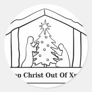 Keep Christ Out Of Xmas, Sticker