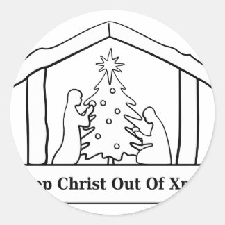 Keep Christ Out Of Xmas, Sticker