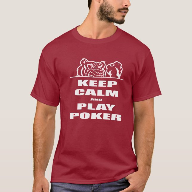 KEEP CLAM and  PLAY POKER T-Shirt (Front)