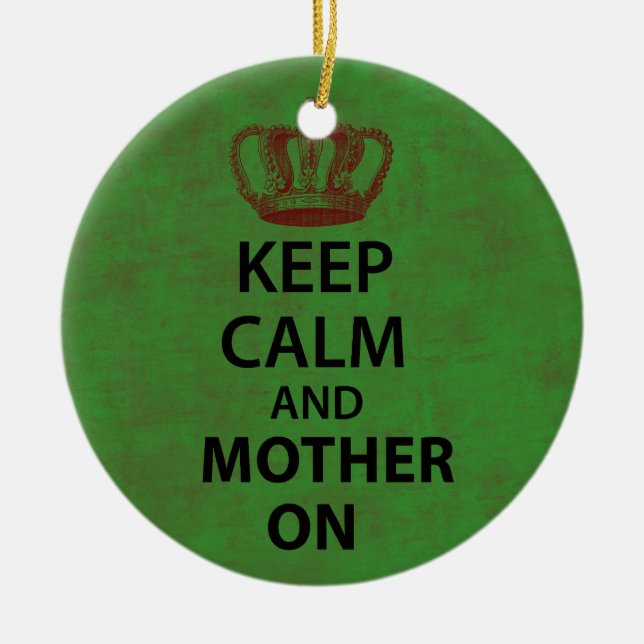Keep Clam & Mother On Ceramic Tree Decoration (Front)