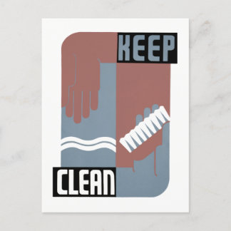 Keep Clean Postcard