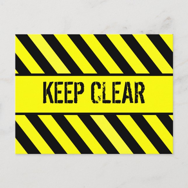 Keep Clear Postcard (Front)
