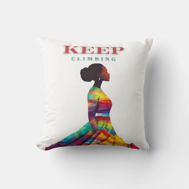Keep Climbing Themed Cushion (Front)