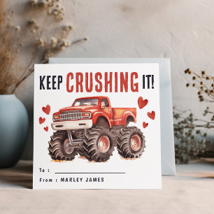 Keep Crushing It   Monster Truck Kids Holiday Card