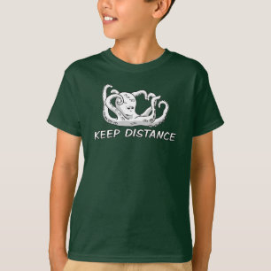 Keep Distance Octopus Design T-Shirt