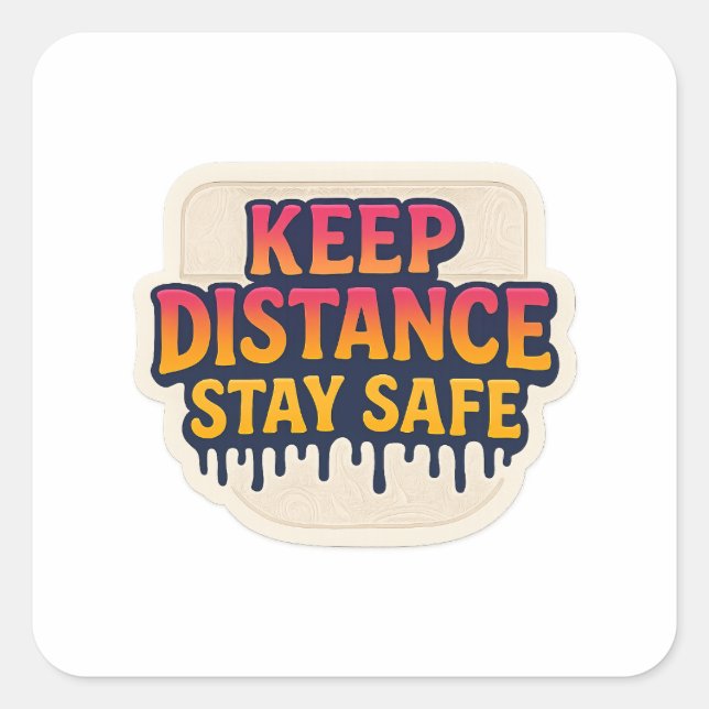 Keep Distance – Stay Safe Bumper Sticker (Front)