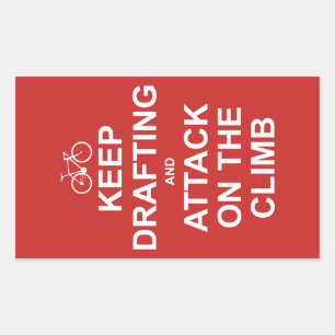 Keep Drafting And Attack On The Climb Rectangular Sticker