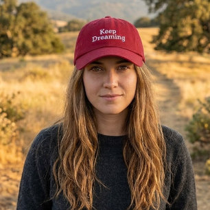 Keep Dreaming Embroidered Inspirational Cap