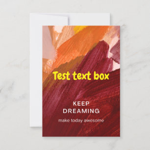 Keep Dreaming Test Invitation