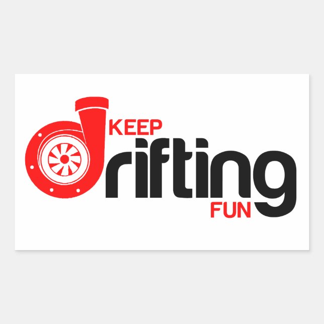 Keep Drifting Fun Rectangular Sticker (Front)