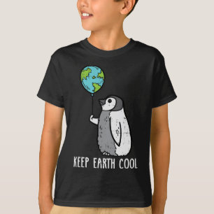 Keep Earth Cool Penguin Lloon Earth Day Animal Lov T-Shirt